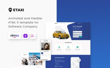 Etaxi - Taxi Company Responsive Website Template