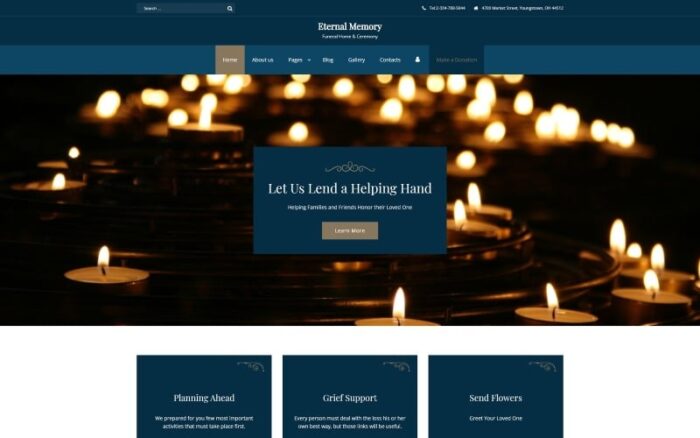 Eternal Memory - Solid Funeral Company Joomla Template