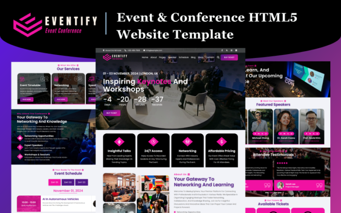 Eventify - Event & Conference HTML5 Website Template