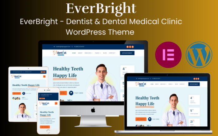 EverBright - Dentist & Dental Medical Clinic WordPress Theme