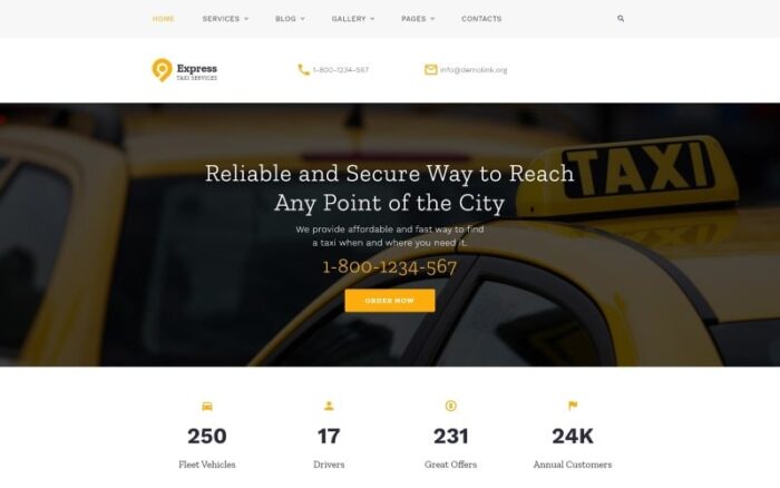 Express - Taxi Services Multipage HTML Website Template