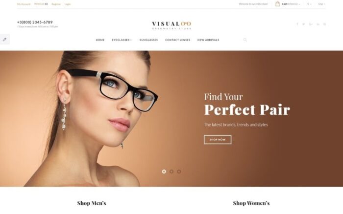 Eye Glasses Responsive OpenCart Template