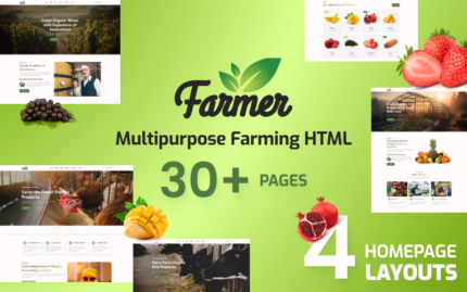 Farmer -  Organic Farm HTML5 Website Template