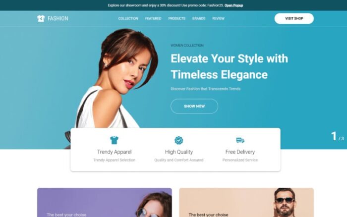 Fashion - Landing Page Store Template