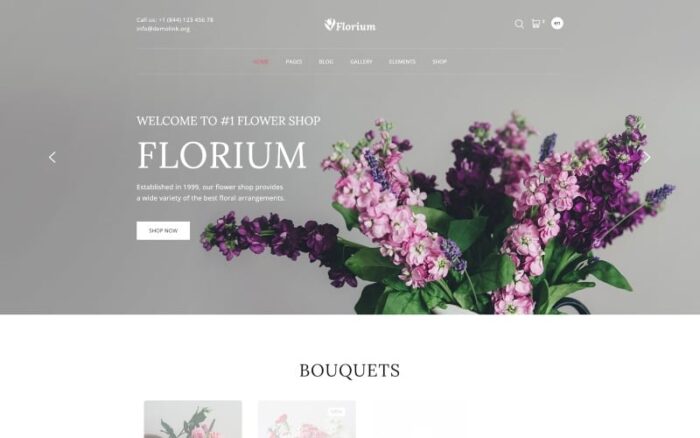 Florium - Flower Store Modern Multipage HTML Website Template