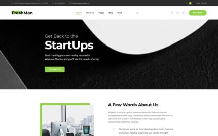 Freshmen - Startup Company WordPress Elementor Theme