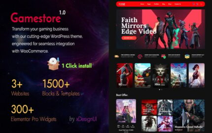 Gamestore - Game Store Woocommerce Shop Elementor WordPress Theme