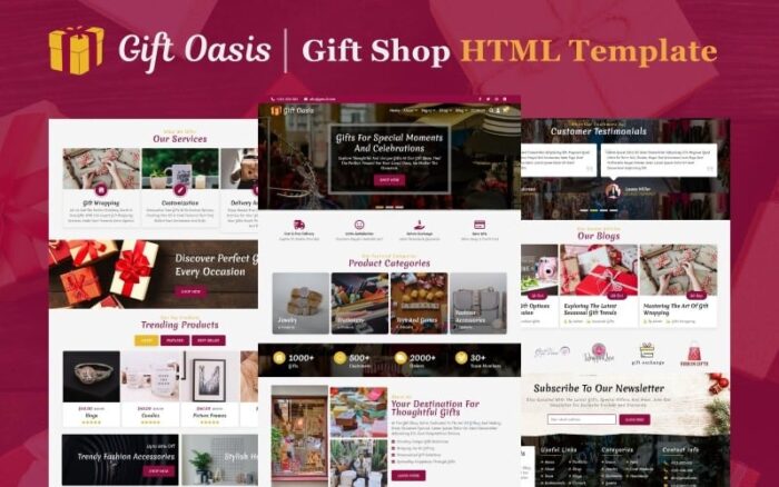 Gift Oasis - Gift Shop HTML5 Website Template