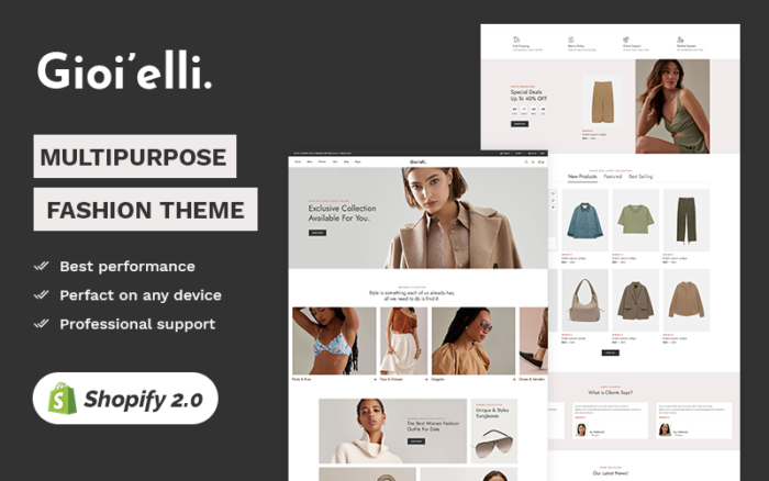 Gioielli - Fashion &  Accessory High level Shopify 2.0 Multi-purpose Responsive Theme