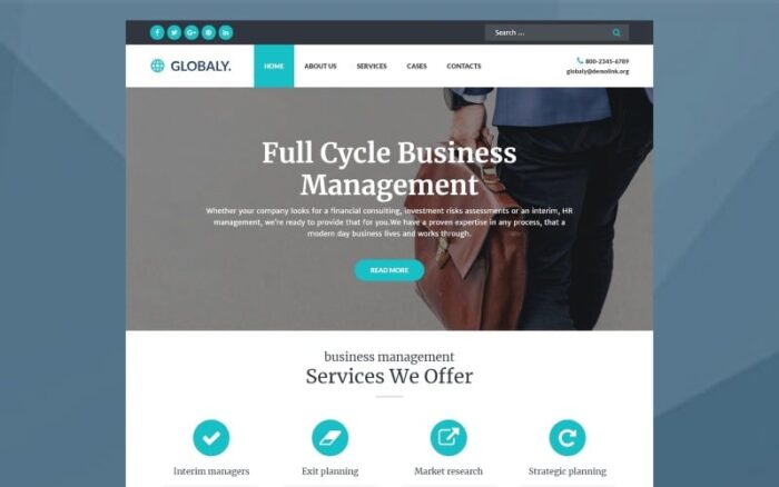 Globaly - Business Multipurpose Modern WordPress Elementor Theme