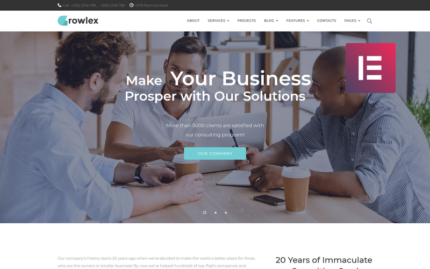 Glowlex - Consulting Services Multipurpose Clean WordPress Elementor Theme