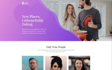 GO - Dating Multipage Elegant Joomla Template