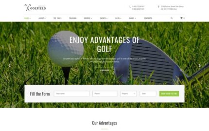 Golf Club Responsive Website Template