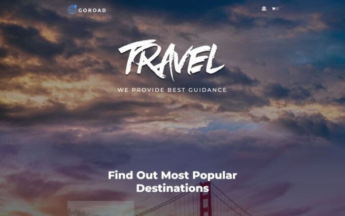 Goroad - Travel Agency Multipurpose Modern WordPress Elementor Theme