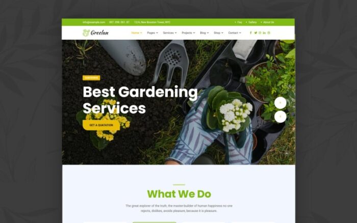 GreeLan – Joomla 5 Gardening Lawn and Landscaping Template