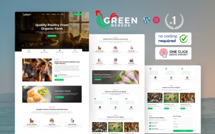 Green Nedeos  —  Organic Poultry From Elementor Template kits