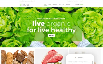 GROCEE - Food Store Multipage Clean Shopify Theme