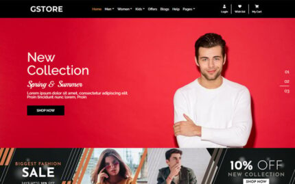 GSTORE Multipurpose Website - Online Store HTML Template Website Template