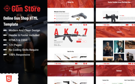 Gun Store - Online Gun Shop HTML Template