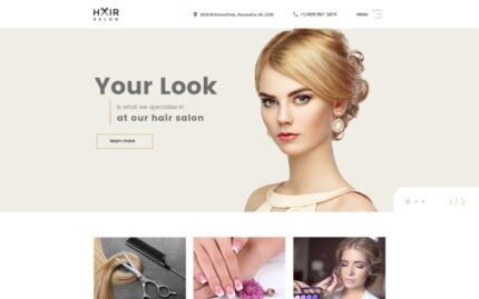 Hair Salon Multipage Website Template