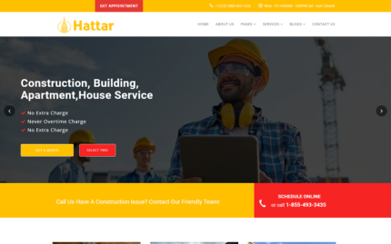 Hatar Construction  Building || Responsive HTML 5 Website template