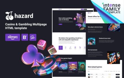 Hazard -  Casino & Gambling Bootstrap HTML5 Website Template