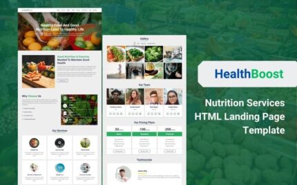 HealthBoost - Nutrition Services HTML Landing Page Template