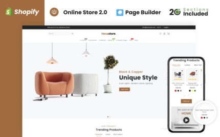 Hexastore Wood And Furniture Store Shopify Theme