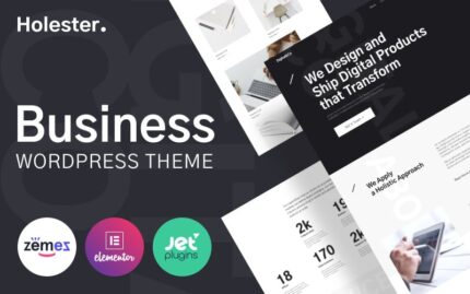 Holester - Business Services Website Template WordPress Theme