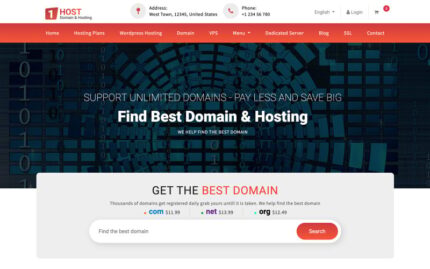 Hostone - Domain & Hosting Responsive Website Template