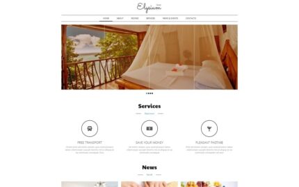 Hotels  Motels Joomla Template