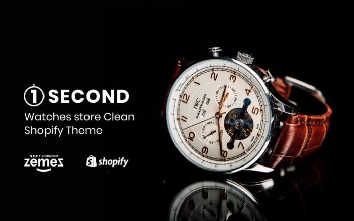 1Second - Watches store eCommerce Clean Shopify Theme