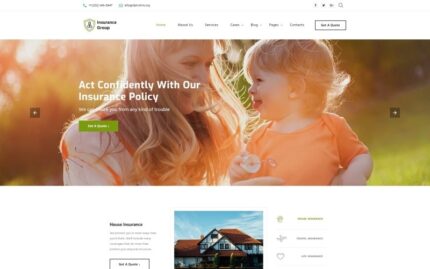 Insurance Group - Sophisticated Insurance Conpany Multipage HTML Website Template