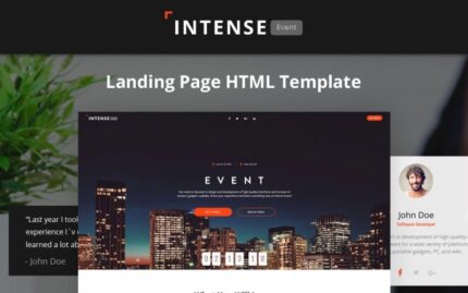 Intense - Event Planner HTML5 Landing Page Template