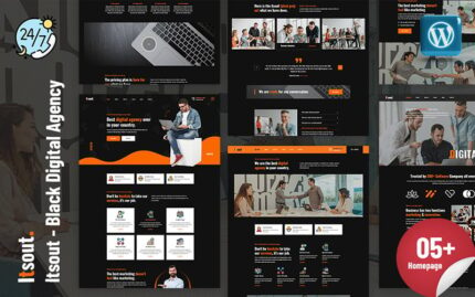 Itsout - Black Digital Agency WordPress Theme