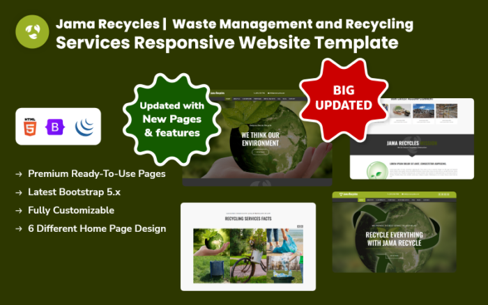 Jama Recycles | Waste Management and Recycling Services Responsive Website Template