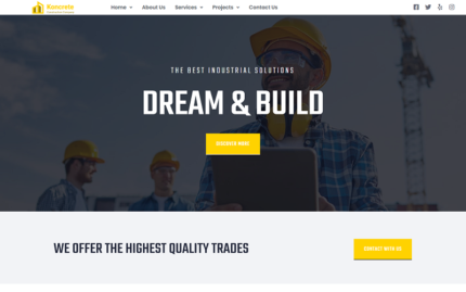 Koncrete - Construction & Building Elementor Template Kit