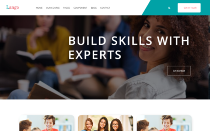 Lango - Language School, University,Online Training HTML Template