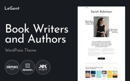 Legend - Responsive Book Writers and Authors WordPress Theme