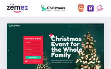 Lintense Christmas - Winter Holiday HTML Landing Page Template