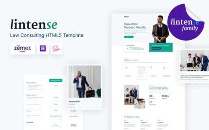 Lintense - Law Consulting Landing Page Template