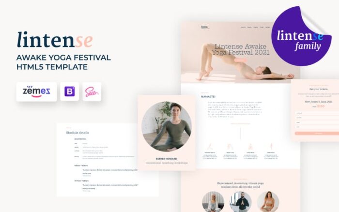 Lintense Yoga - Event Landing Page Template