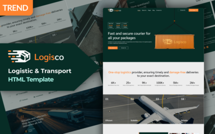 Logisco – Courier & Delivery Service HTML Template