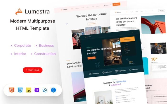 Lumestra HTML construction Template