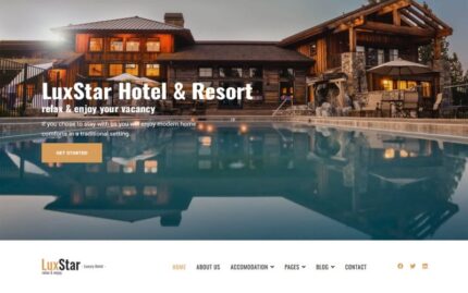 LuxStar Hotel and Resort Booking Joomla 5 Template