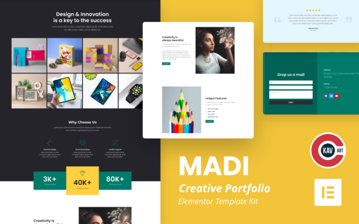 Madi - Creative Portfolio Elementor Kit