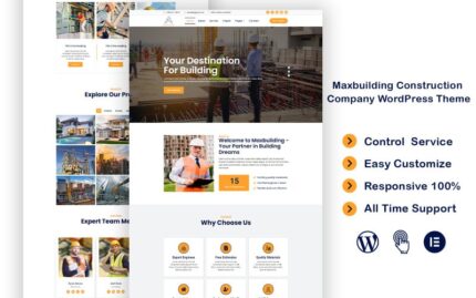 Maxbuilding Construction  Company WordPress Theme