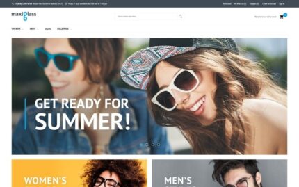 MaxiGlass - Optometric Store Magento Theme