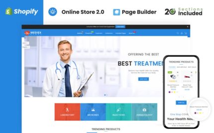 Mediex Health & Medicine Store Shopify Theme