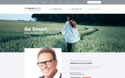 Mental Health - Psychologist Multipage Website Template